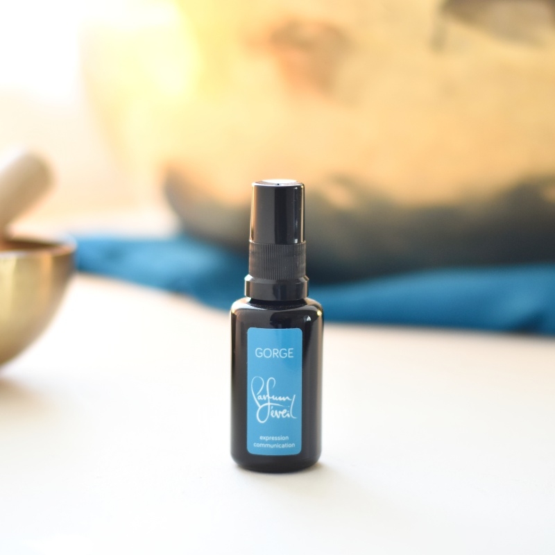 parfum chakra gorge 30ml, expression communication, parfum eveil